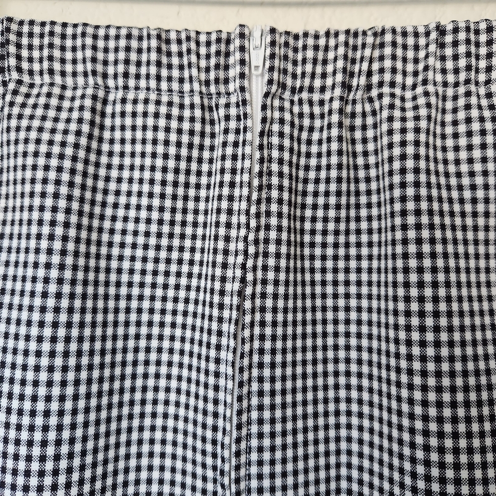 Vintage Black & White Checked Short Skirt Size 12 - Picture 4 of 6